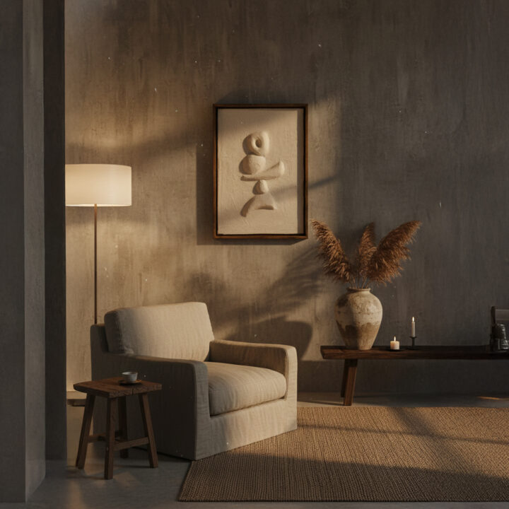 Textured Wall Art for Modern Living Room