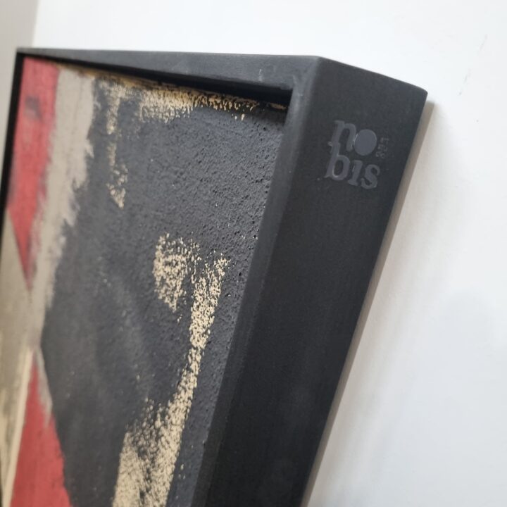 Handmade textured plaster relief artwork by Studio Nobis