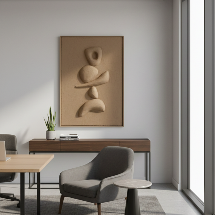 Textured Wall Art for Modern Living Room - Structured Series