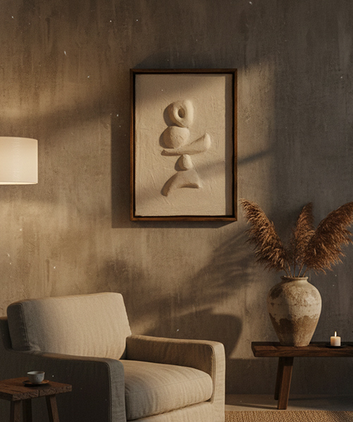 Textured Wall Art for Modern Living Room