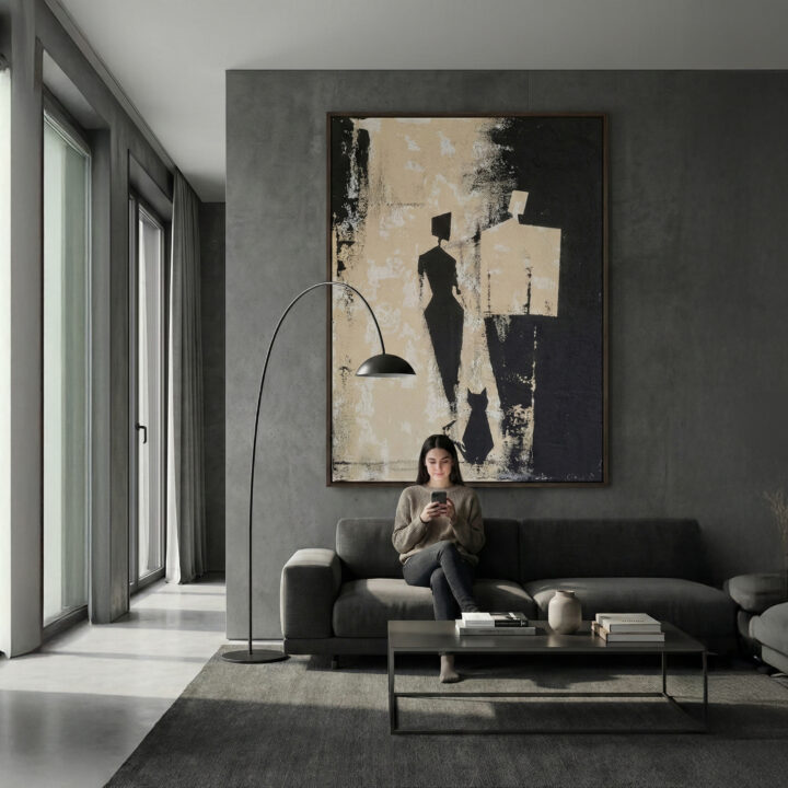 Textured Wall Art for Modern Living Room