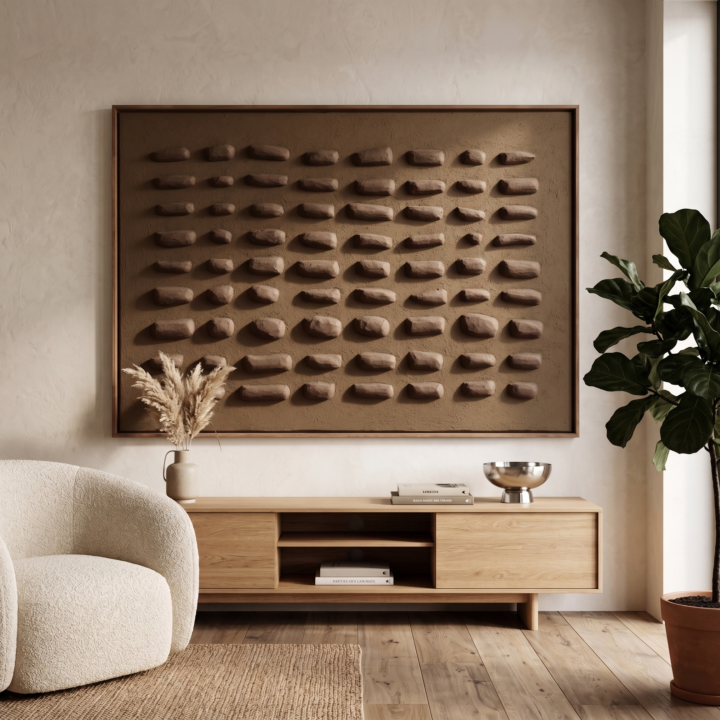 Modern minimalist relief painting for living room decoration