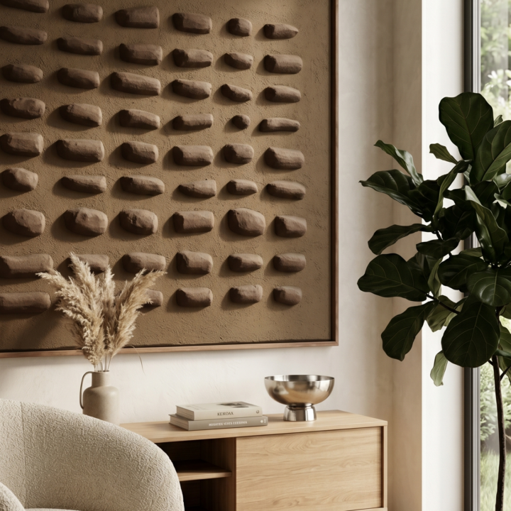 Modern minimalist relief painting for living room decoration