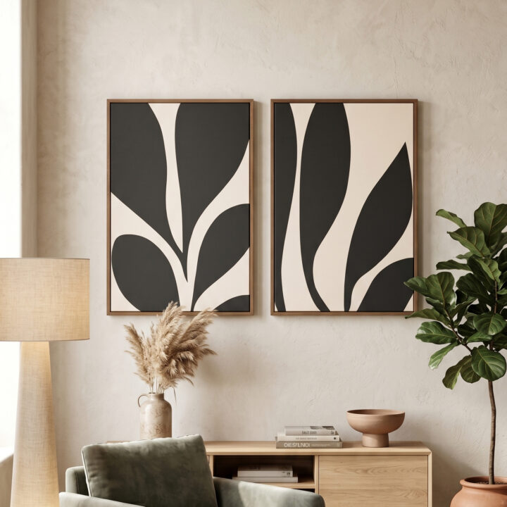 Modern minimalist relief painting for living room decoration