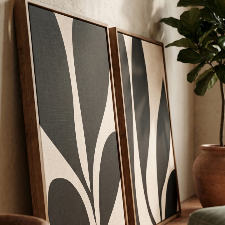 Modern minimalist relief painting for living room decoration